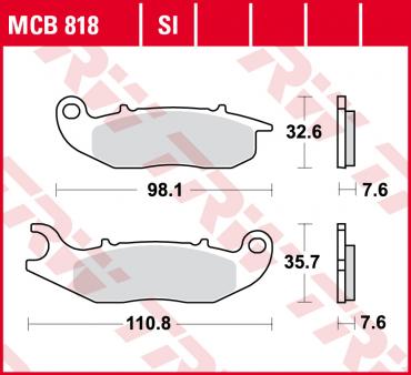 TRW Scheibenbremsbelag MCB818SI