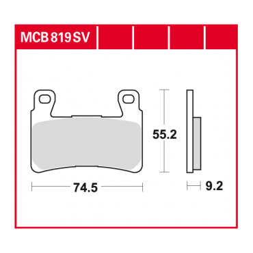 TRW Scheibenbremsbelag MCB819SV