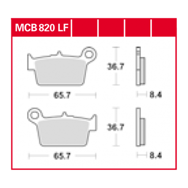 TRW disc brake pads MCB820