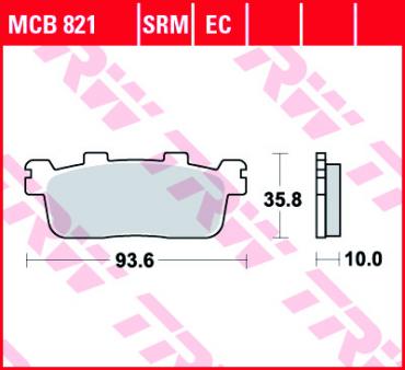 TRW disc brake pads MCB821EC