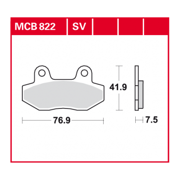 TRW Scheibenbremsbelag MCB822SV