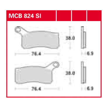 TRW Scheibenbremsbelag MCB824SI