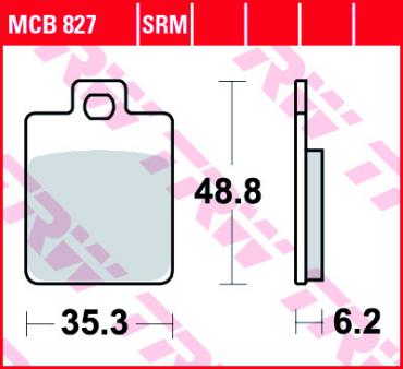 TRW Scheibenbremsbelag MCB827EC