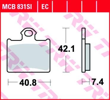 TRW Scheibenbremsbelag MCB831EC