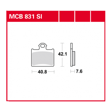 TRW Scheibenbremsbelag MCB831SI