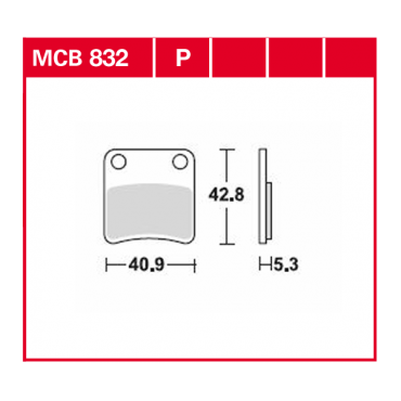 TRW Scheibenbremsbelag MCB832P