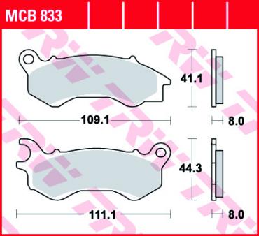 TRW Scheibenbremsbelag MCB833SRM