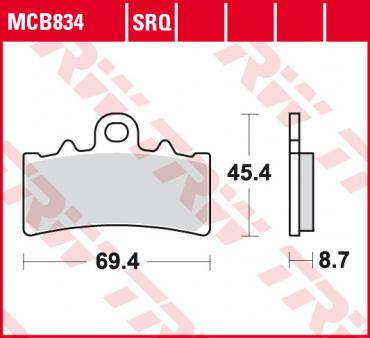 TRW Scheibenbremsbelag MCB834SV