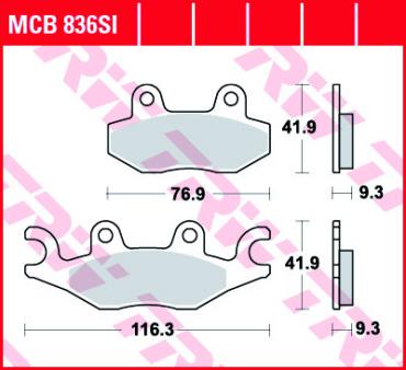 TRW Scheibenbremsbelag MCB836SI