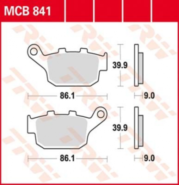 TRW Scheibenbremsbelag MCB841SH