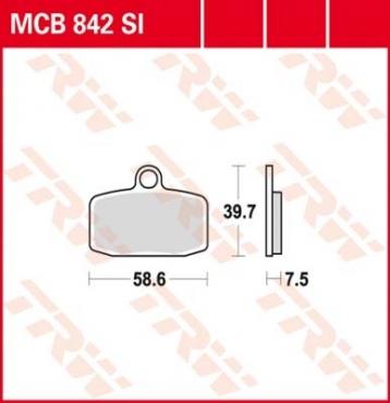 TRW Scheibenbremsbelag MCB842SI