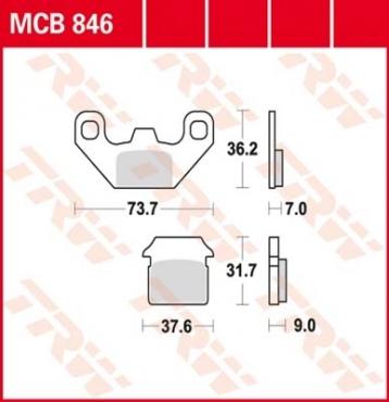 TRW Scheibenbremsbelag MCB846