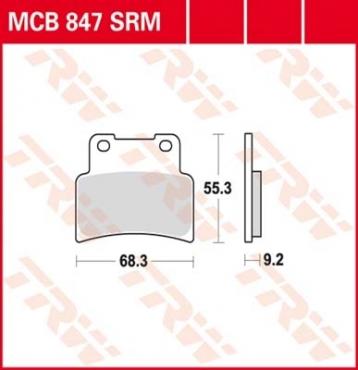 TRW Scheibenbremsbelag MCB847SRM