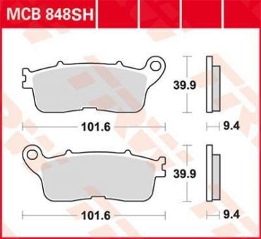 TRW Scheibenbremsbelag MCB848SH