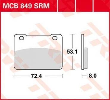 TRW Scheibenbremsbelag MCB849SRM