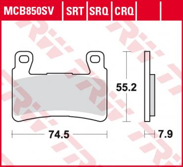 TRW Scheibenbremsbelag MCB850TRQ