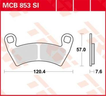 TRW Scheibenbremsbelag MCB853SI