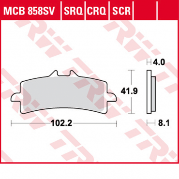 TRW Scheibenbremsbelag MCB858TRQ