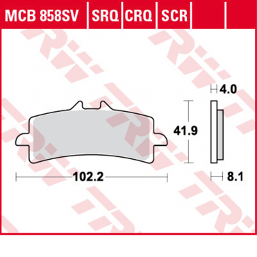 TRW Scheibenbremsbelag MCB858SRT