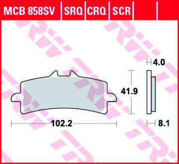 TRW Scheibenbremsbelag MCB858SV