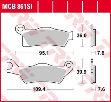 TRW Scheibenbremsbelag MCB861SI