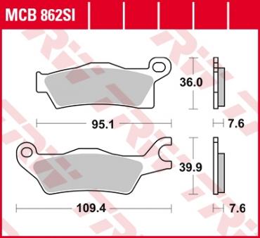 TRW Scheibenbremsbelag MCB862SI