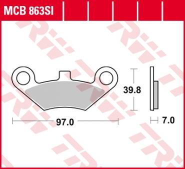 TRW Scheibenbremsbelag MCB863SI