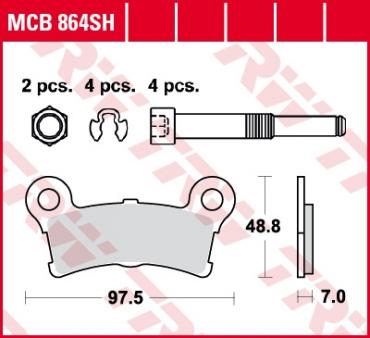 TRW Scheibenbremsbelag MCB864SH