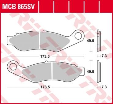 TRW Scheibenbremsbelag MCB865SV