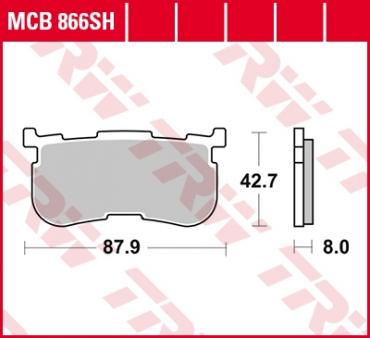 TRW Scheibenbremsbelag MCB866SH