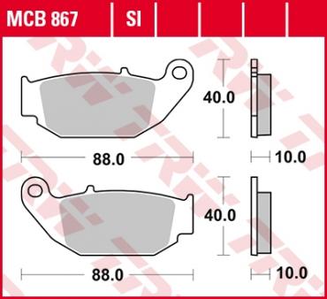 TRW Scheibenbremsbelag MCB867