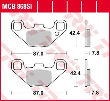 TRW Scheibenbremsbelag MCB868SI