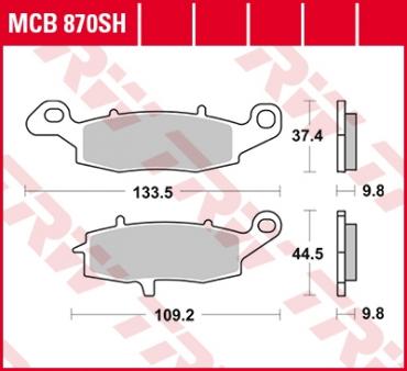 TRW Scheibenbremsbelag MCB870SH