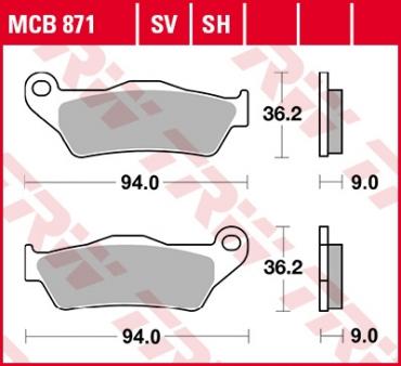 TRW Scheibenbremsbelag MCB871SV