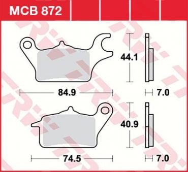 TRW Scheibenbremsbelag MCB872