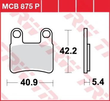 TRW Scheibenbremsbelag MCB875P