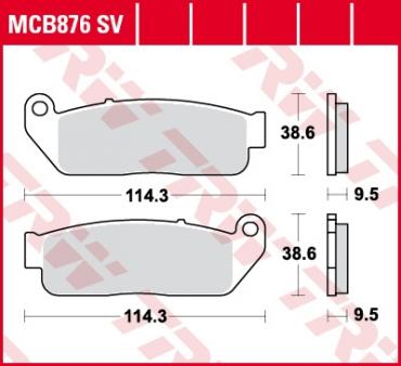 TRW Scheibenbremsbelag MCB876SV