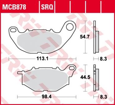 TRW Scheibenbremsbelag MCB878