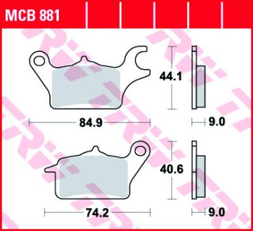 TRW Scheibenbremsbelag MCB881