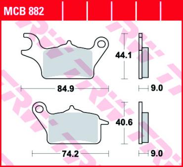 TRW Scheibenbremsbelag MCB882