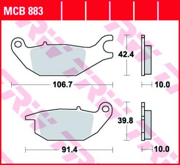 TRW Scheibenbremsbelag MCB883