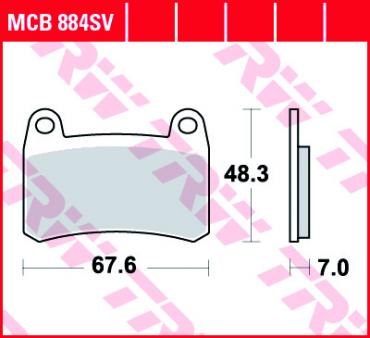 TRW Scheibenbremsbelag MCB884SV