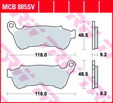 TRW Scheibenbremsbelag MCB885SV