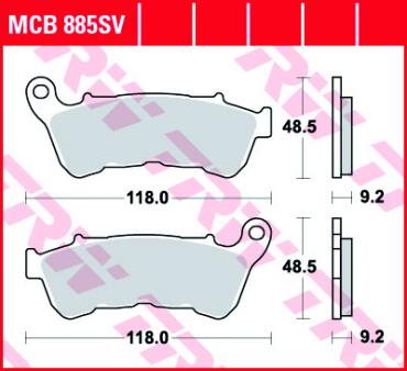 TRW Scheibenbremsbelag MCB885SV