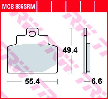 TRW Scheibenbremsbelag MCB886SRM