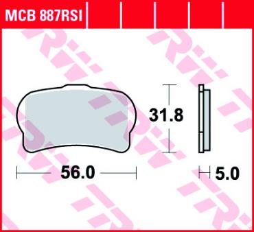 TRW Scheibenbremsbelag MCB887RSI