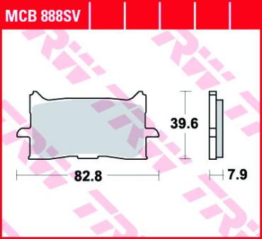 TRW Scheibenbremsbelag MCB888SV