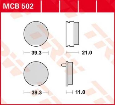 TRW Scheibenbremsbelag MCB502