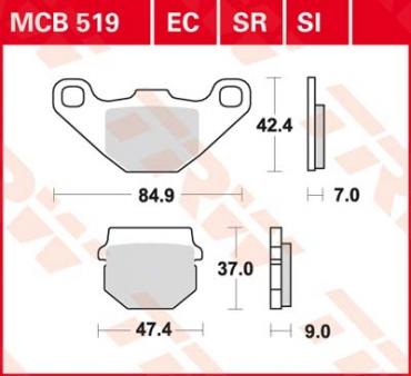 TRW Scheibenbremsbelag MCB519EC