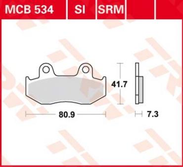 TRW Scheibenbremsbelag MCB534SRM
